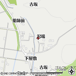 福島県福島市山口沢端周辺の地図