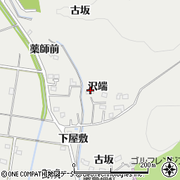 福島県福島市山口（沢端）周辺の地図