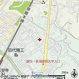 新潟県新潟市秋葉区朝日34周辺の地図