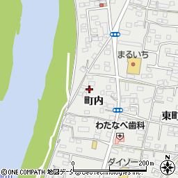 福島県福島市岡部町内周辺の地図
