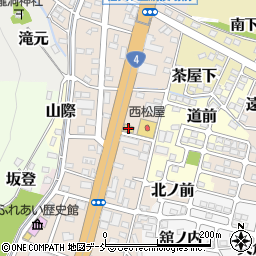 釜揚げうどん丸亀製麺福島店周辺の地図