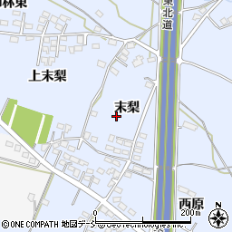 福島県福島市笹木野末梨周辺の地図