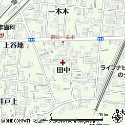 福島県福島市御山（田中）周辺の地図