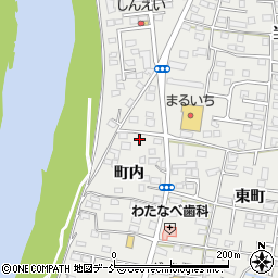 福島県福島市岡部町内54周辺の地図