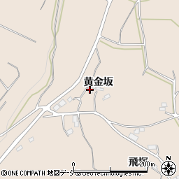 福島県福島市町庭坂黄金坂周辺の地図