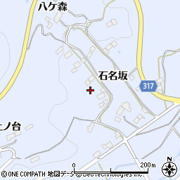 福島県伊達市保原町富沢石名坂周辺の地図