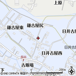 福島県福島市笹木野鎌古屋東周辺の地図
