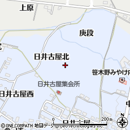 福島県福島市笹木野（日井古屋北）周辺の地図