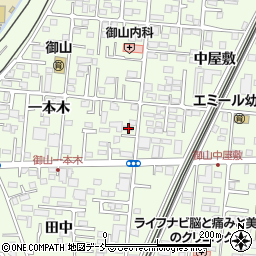 福島県福島市御山一本木36周辺の地図