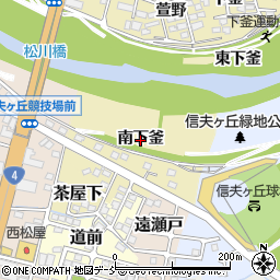 福島県福島市本内（南下釜）周辺の地図
