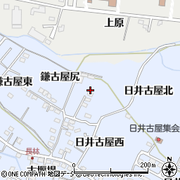 福島県福島市笹木野鎌古屋尻周辺の地図