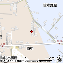 福島県福島市町庭坂（原中）周辺の地図