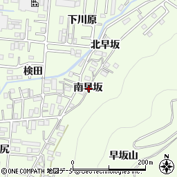 福島県福島市御山（南早坂）周辺の地図