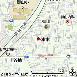 福島県福島市御山一本木52-5周辺の地図
