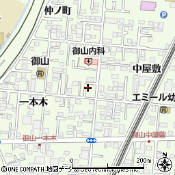 福島県福島市御山一本木29周辺の地図