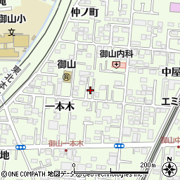 福島県福島市御山一本木25周辺の地図