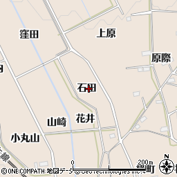 福島県福島市町庭坂石田周辺の地図