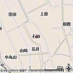 福島県福島市町庭坂（石田）周辺の地図