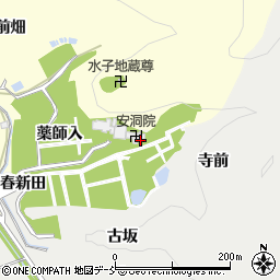 福島県福島市山口寺前周辺の地図