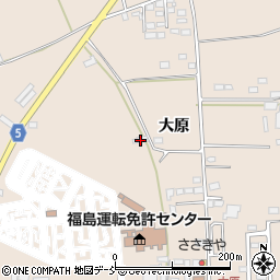 福島県福島市町庭坂大原4-3周辺の地図