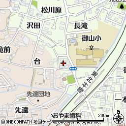 福島県福島市御山三合田周辺の地図