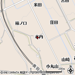 福島県福島市町庭坂水内周辺の地図