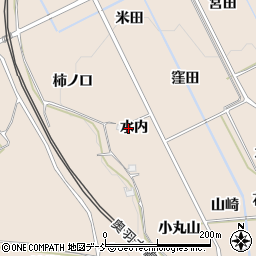 福島県福島市町庭坂（水内）周辺の地図