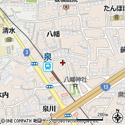 福島県福島市泉（早稲田）周辺の地図