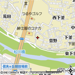福島県福島市本内南原周辺の地図
