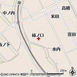 福島県福島市町庭坂柿ノ口周辺の地図