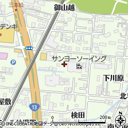 福島ヤクルト販売福島北部センター周辺の地図