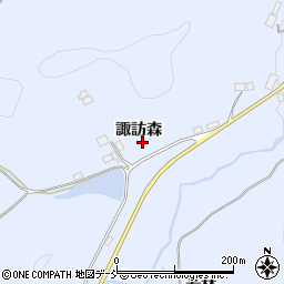福島県伊達市保原町富沢諏訪森周辺の地図