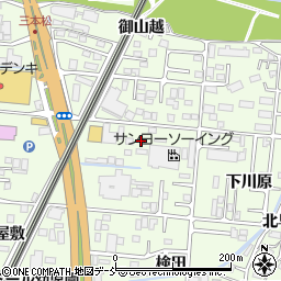 福島県福島市御山中川原87-2周辺の地図