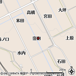 福島県福島市町庭坂（窪田）周辺の地図
