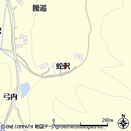 福島県伊達市保原町高成田蛇沢周辺の地図