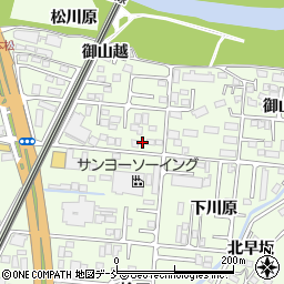 福島県福島市御山中川原44周辺の地図