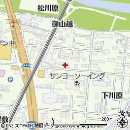 福島県福島市御山中川原53周辺の地図