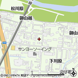 福島県福島市御山中川原42周辺の地図