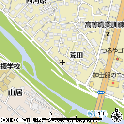 福島県福島市本内西松川畑周辺の地図