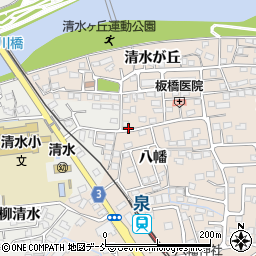 福島県福島市泉清水が丘45-2周辺の地図