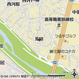 福島県福島市本内（荒田）周辺の地図