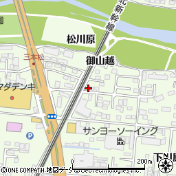 福島県福島市御山中川原23-2周辺の地図