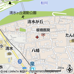 福島県福島市泉清水が丘56周辺の地図