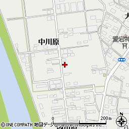 福島県福島市岡部中川原32周辺の地図