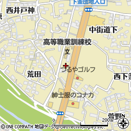 福島県福島市本内南街道下33周辺の地図