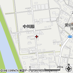 福島県福島市岡部中川原周辺の地図