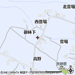 福島県福島市笹木野御林下周辺の地図