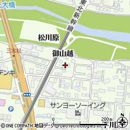 福島県福島市御山中川原30-1周辺の地図