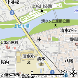 福島県福島市泉清水が丘5周辺の地図
