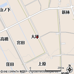 福島県福島市町庭坂大坪周辺の地図